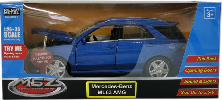Actual product image MSZ Car MERCEDES-BENZ ML64 AMG, 1:32