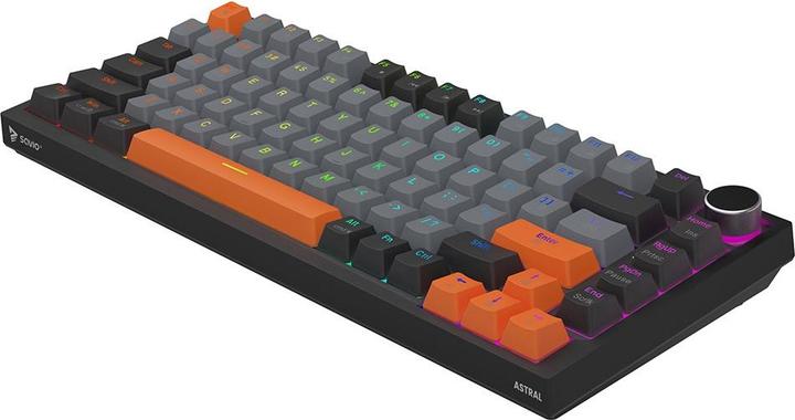 Actual product image Savio ASTRAL BLACK JADE 3 COLOURS Tastatur Gaming USB QWERTY US International Schwarz (Eng. Int., Cable)