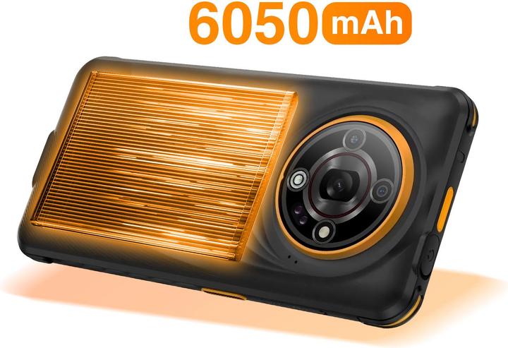 Actual product image Myphone MOVIL SMARTPHONE HAMMER IRON 6 5G 6/128GB ORANGE (128 GB, Black, Orange, 6.50", Dual SIM, 5G)