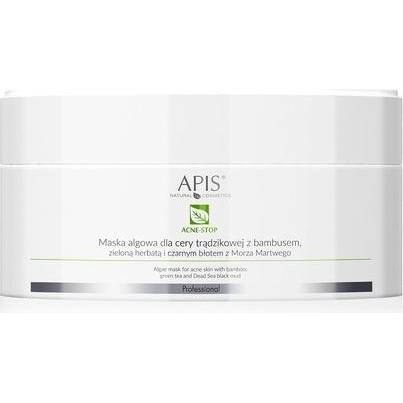 Apis Natural Cosmetics Verde Maschera Viso, Apis Acne-Stop Algae Mask Maschera Di Alghe Per La Pelle Acneica Con Bambù E Tè 100G (100 G)