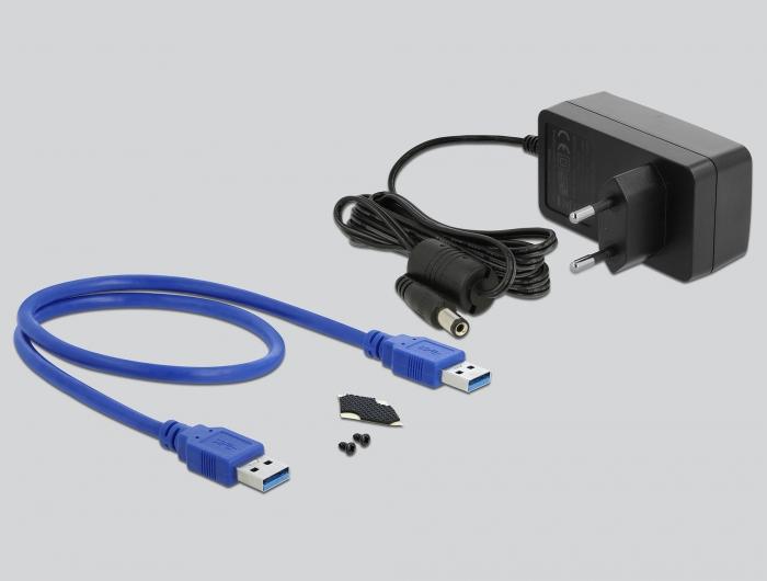 Productafbeelding Delock Externe behuizing voor 3,5" SATA HDD met SuperSpeed USB (USB 3.1 Gen 1) (3.5")
