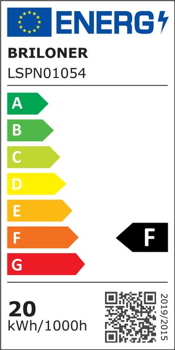 Energie-Label Briloner CCT LED Pendelleuchte, schwarz, mit Holz, LED/44W (2200 lm)