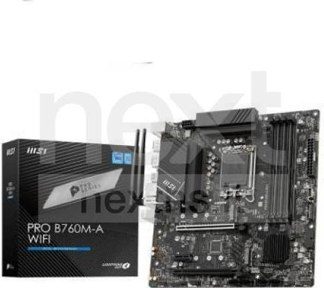 Image du produit MSI PRO B760M-A WIFI (LGA 1700, Intel B760, mATX)