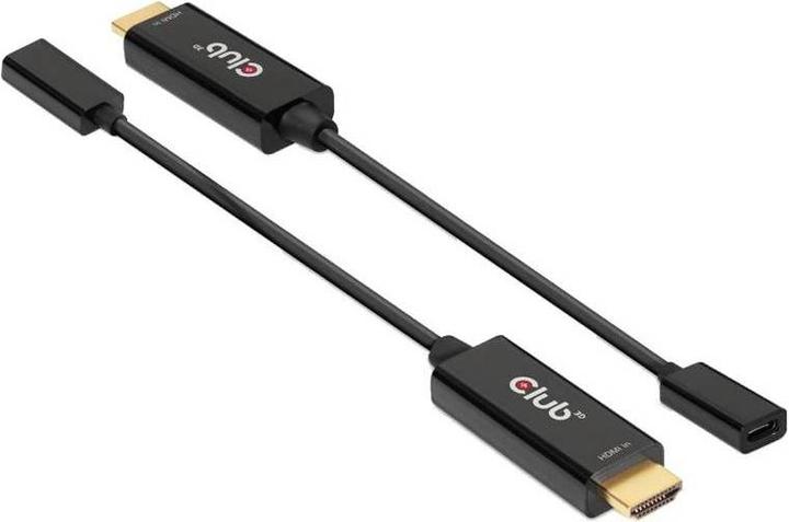 Actual product image Club 3D HDMI (Typ A) — USB C (HDMI, USB-C, 22 cm)