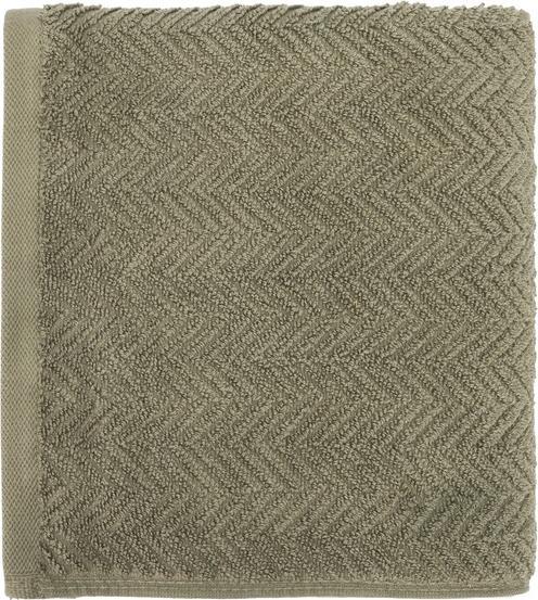 Actual product image Domoletti Towel bathrooms VISBY, olive green, 50 x 90 cm (90 x 50 cm)