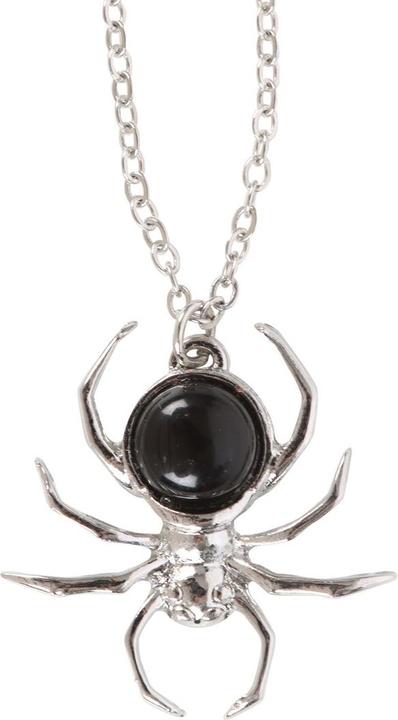 Produktbild Something Different Spinne Halskette Obsidian (100% synthetisches Material)