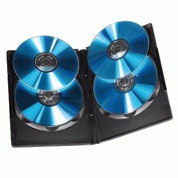 Image du produit Hama Boîtier vide pour DVD Quad Box, paquet de 5, S