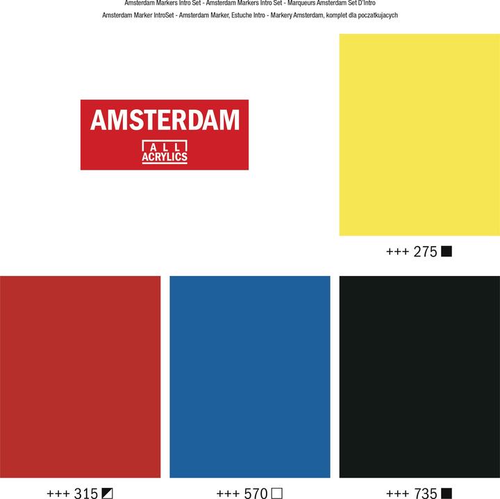 Actual product image Amsterdam Acrylic marker Basic Set 4 pieces (4 x)