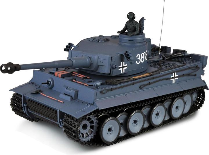 Amewi Tank HL Tiger I M 1:16 / Grey / Smoke & Sound, MHz (RTR Ready-to-Run)