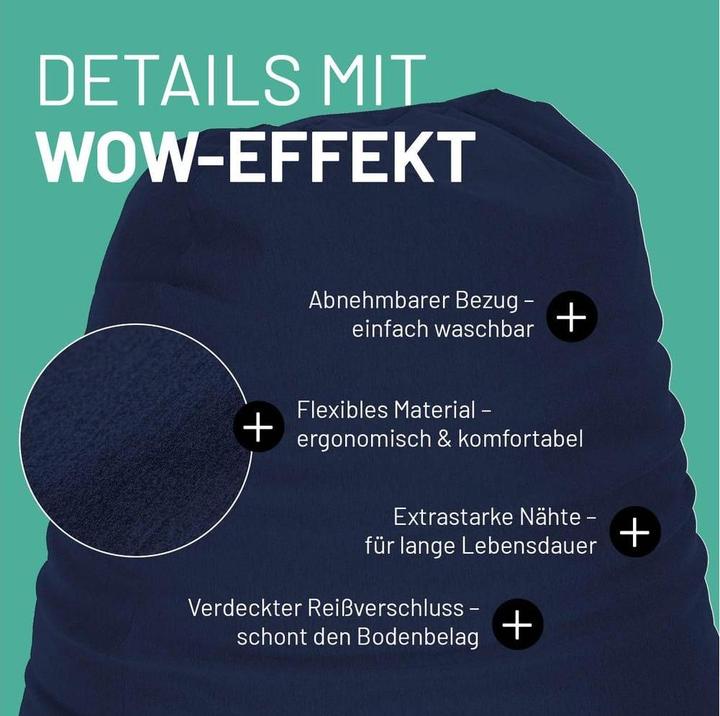 Actual product image Lumaland Sitzsack Flexi Comfort 320 L, Nachtblau