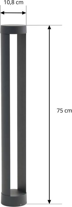 Actual product image Lindby LED-Wegeleuchte Soriq, anthrazit, Höhe 75 cm, IP54 (IP54)