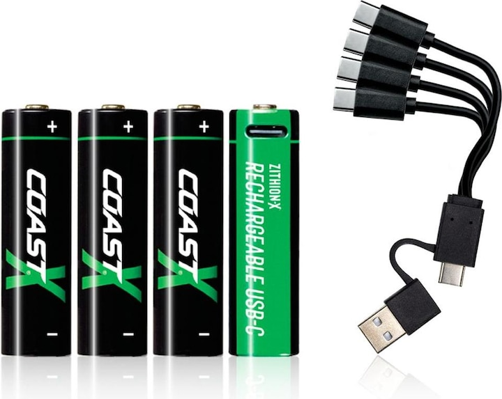 Actual product image Coast Zithion-X AA USB-C (4 pcs., AA, 2400 mAh)