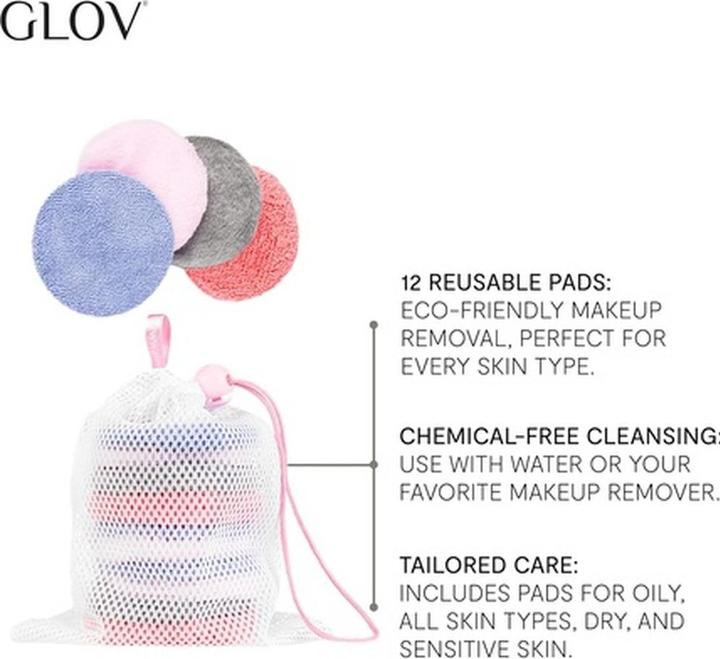 Actual product image Glov SET Starter Oily Skin Pads waciki do twarzy + All Skin Types Pads waciki do twarzy + Dry Skin (86.18 g)