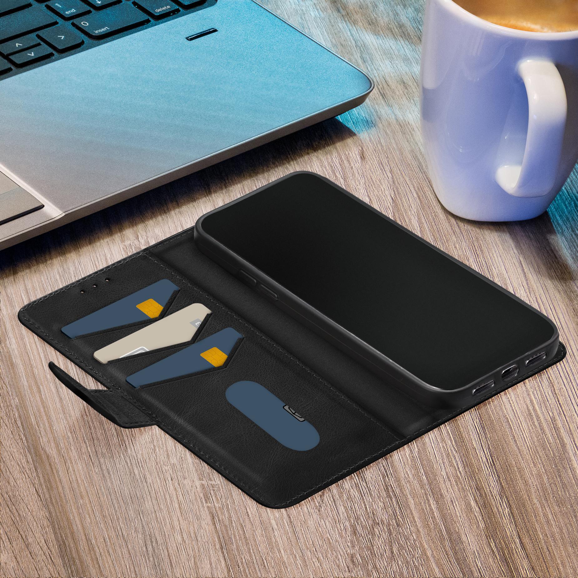 Thumbnail - Mobilize Portemonnaie aus Leder (Apple iPhone 14 Plus), Smartphone Hülle, Schwarz