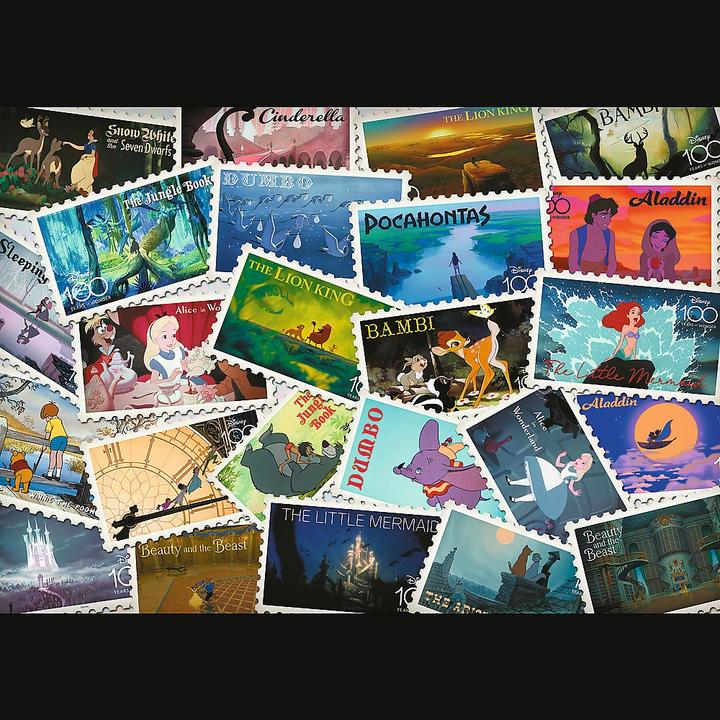 Actual product image Trefl UFT Puzzle - Disney 100 Years Stamp Collection (1000 pieces)