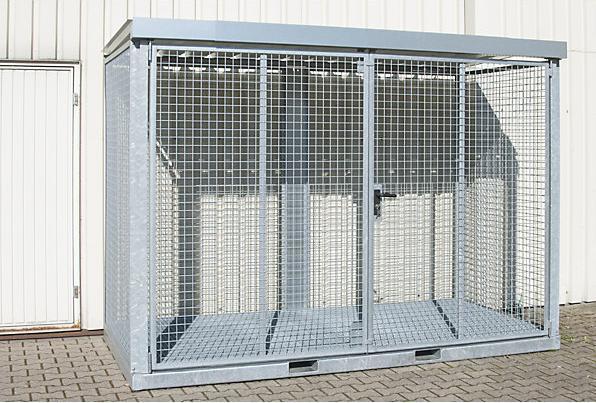 Produktbild eurokraft pro Gasflaschencontainer, montiert