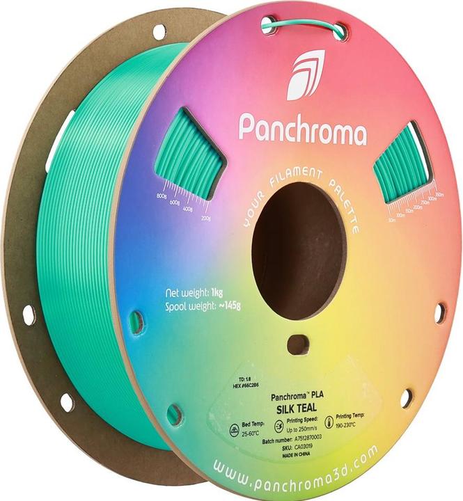 Produktbild Polymaker Panchroma™ PLA Silk (PLA, 1.75 mm, 1000 g, Türkis)