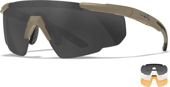 Produktbild Wiley X Schutzbrille SABER ADV Tan - Smoke Grey + Clear + Light Rust
