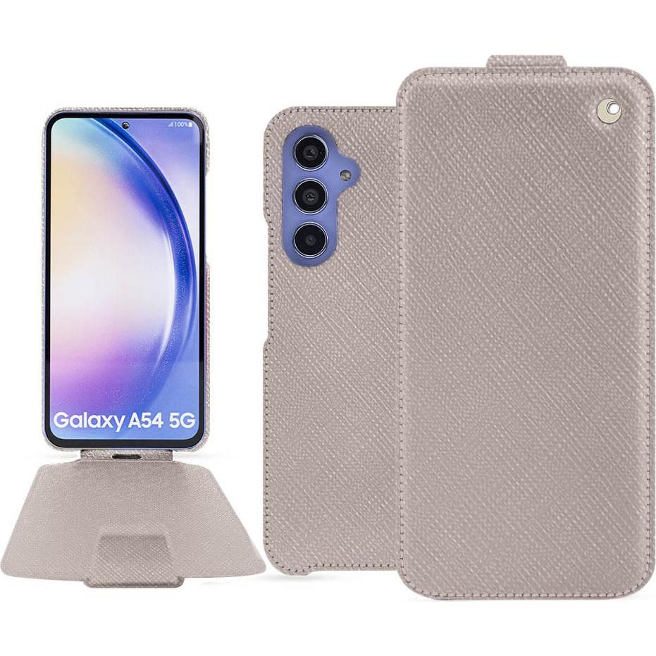 Thumbnail - Noreve Lederschutzhülle vertikal (Samsung Galaxy A54 5G), Smartphone Hülle, Beige