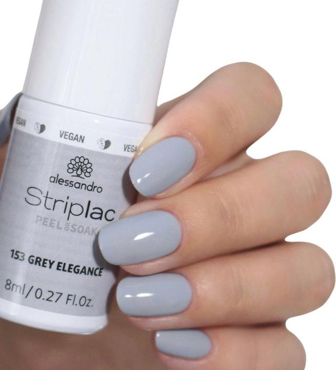 Produktbild Alessandro Striplac Peel or Soak - Grey Elegance (Grau, Abziehbarer Nagellack)