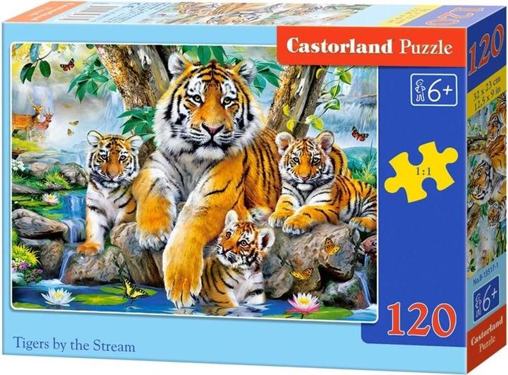 Actual product image Castorland Tigers by the Stream, Puzzle 120 pieces (120 pieces)