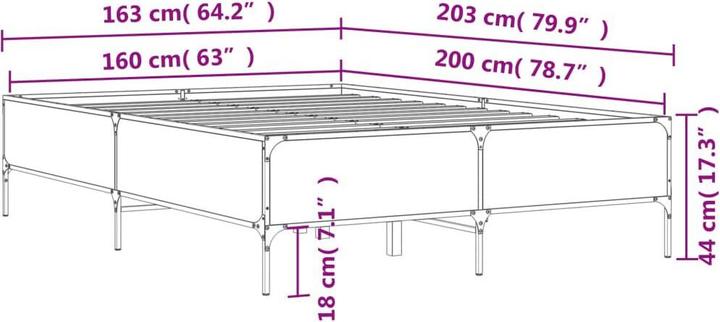 Image du produit vidaXL Bettgestell (160 x 200 cm)