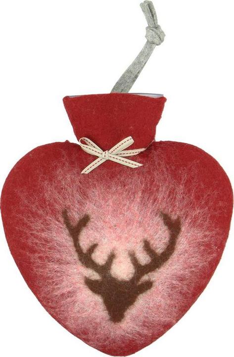 Produktbild Dorothee Lehnen Wärmeflasche Hirschkopf, 0.7 l, rot (0.70 l, Bettflasche mit Bezug)