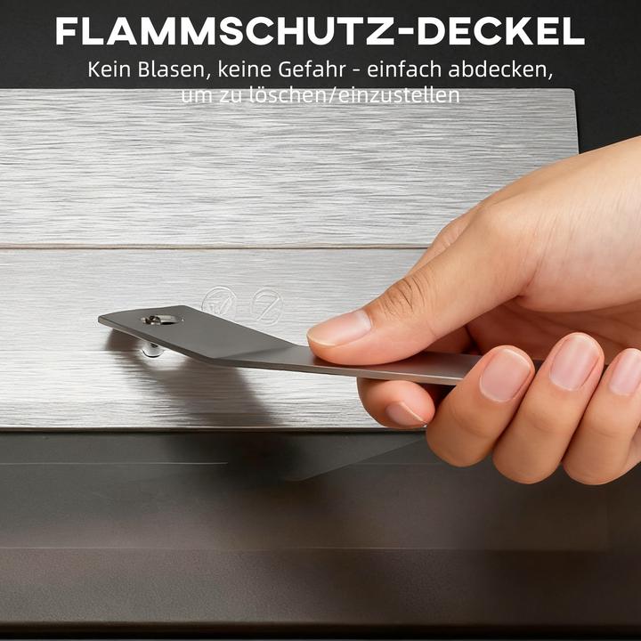 Immagine prodotto Homcom Ethanol-Kamin Stahl, Edelstahl Schwarz