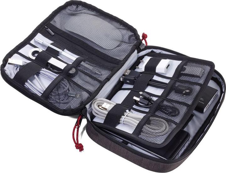 Actual product image Troika BUSINESS TECH POUCH Cable bag for electronic accessories, grey/black
