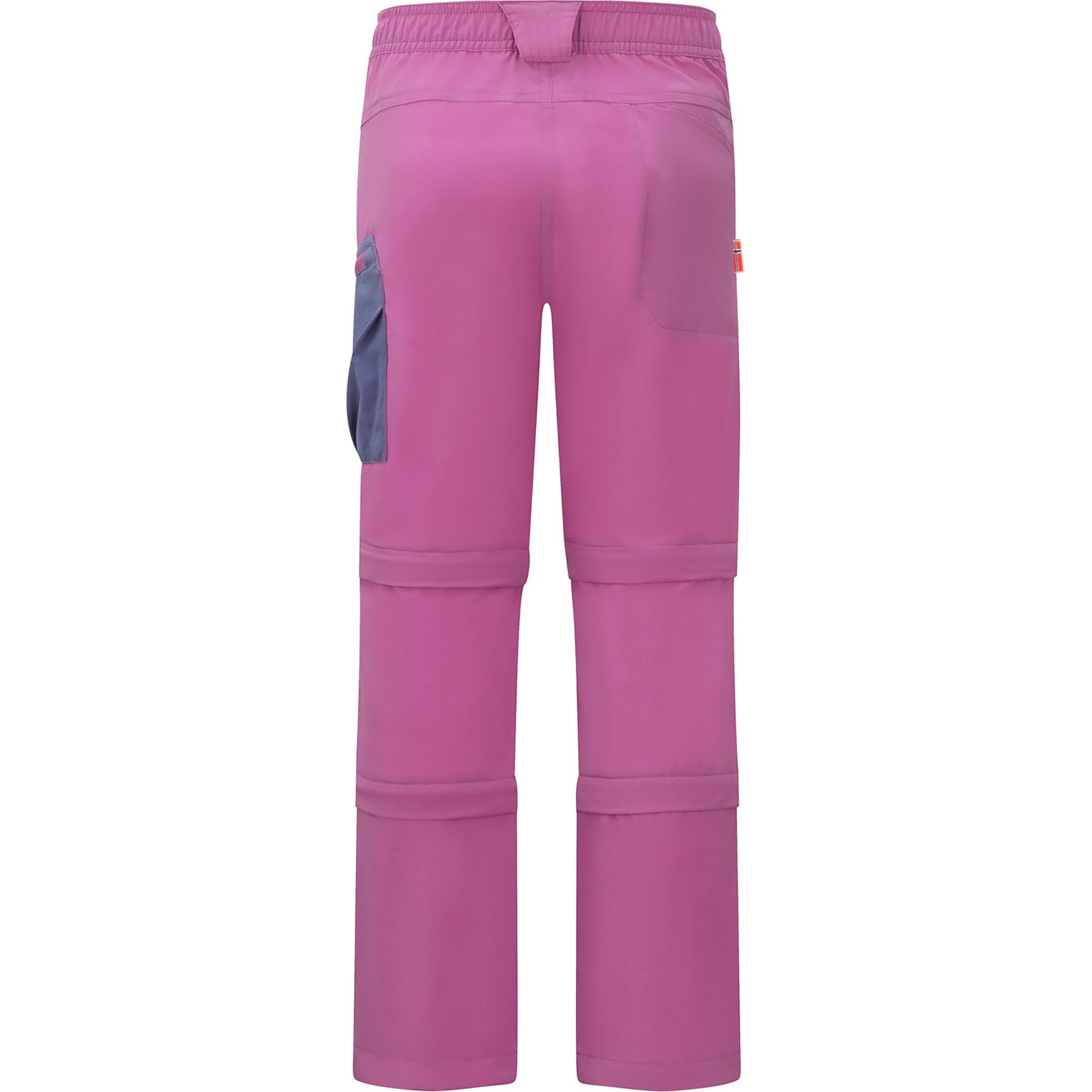 Thumbnail - Trollkids, Unisex, Outdoorhose, Kid's Preikestolen Double Zip-Off Pants (110), Pink, 110