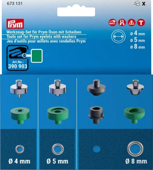 Immagine prodotto Prym Set di utensili per occhielli Prym con dischi