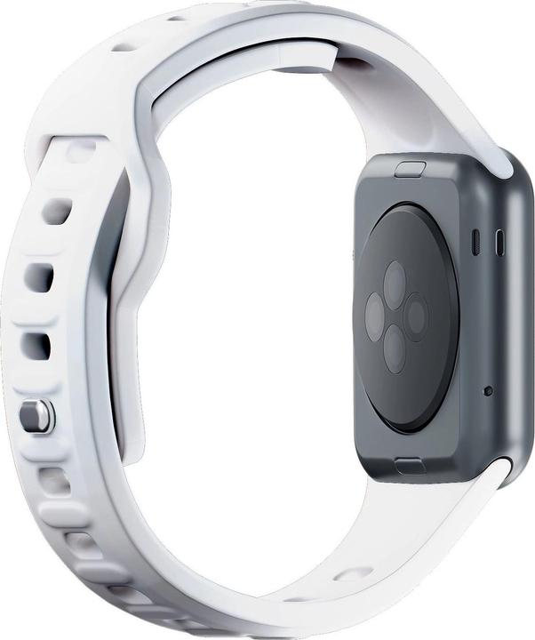 Produktbild 3MK Silicone Watch Strap biały/white dla Apple Watch 42/44/45/49mm (Silikon, Edelstahl)