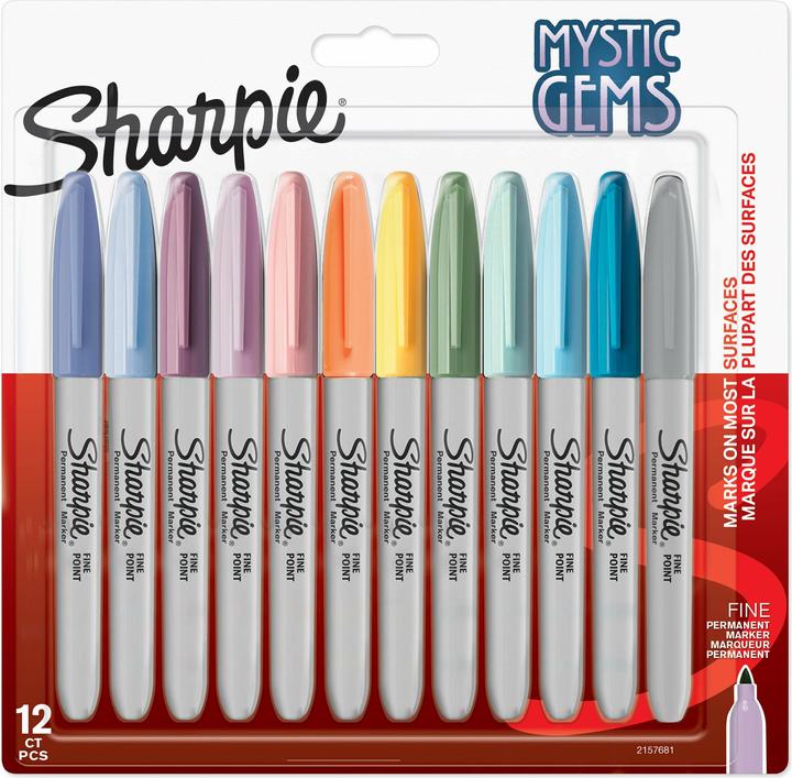 Sharpie Permanentmarker (Mehrfarbig, 1 mm, 12 x)