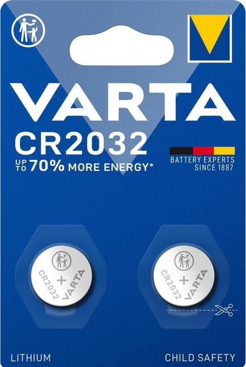 Varta Electronics CR2032 (2 Stk., CR2032, 220 mAh)