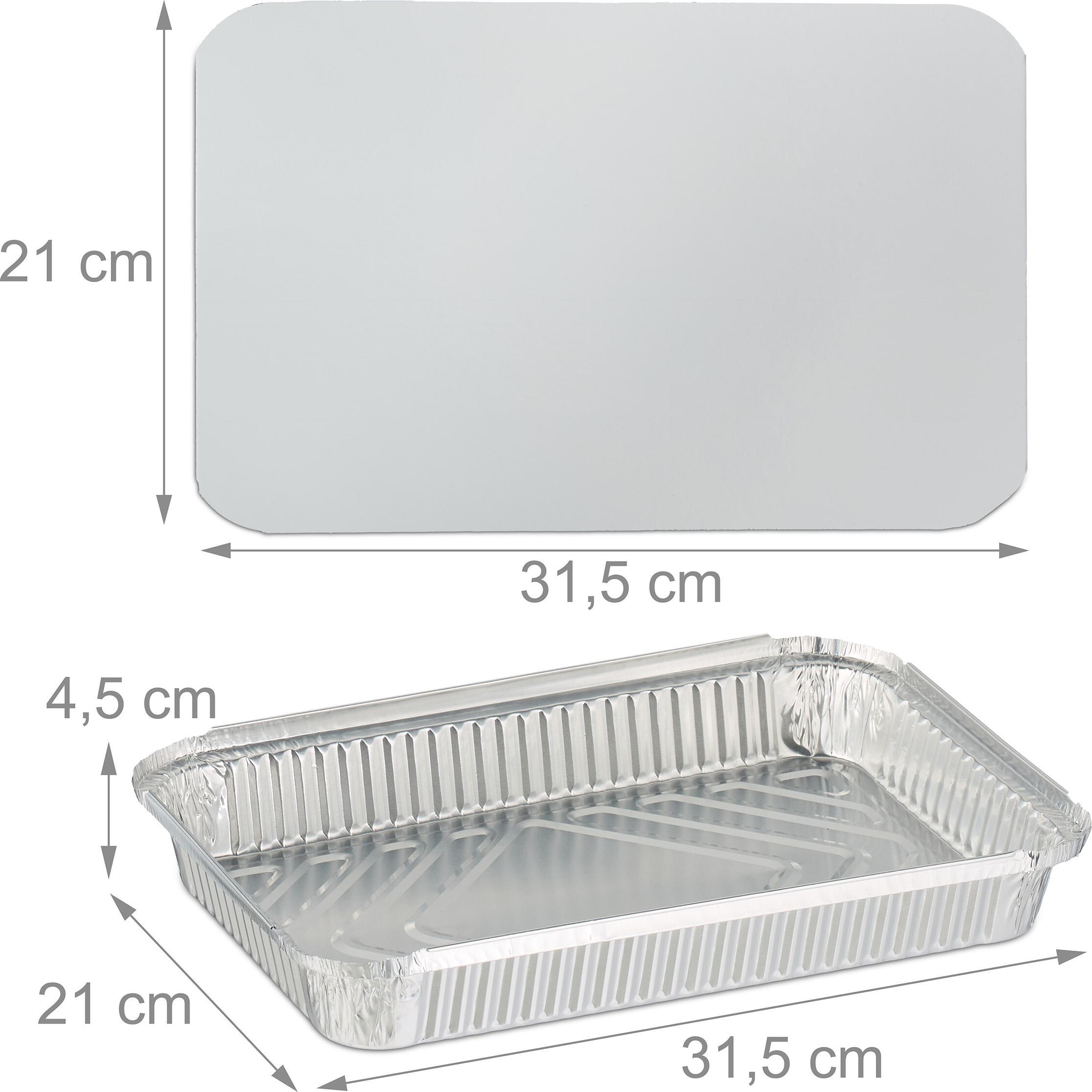 Thumbnail - Relaxdays 25x Aluschale, Lunchbox, Silber