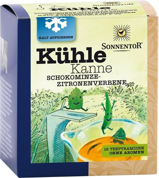 Produktbild Sonnentor Kühle Kanne Schokominze-Zitronenverbene Tee Bio (16x2g) (56 g)