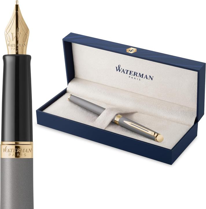 Produktbild Waterman Hémisphère Understated Edition - Füllfederhalter (Gold, Grau, Metallic Grau, Steingrau, 1x)
