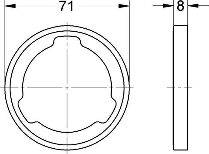 Actual product image Grohe Accessories Shim Ø 71 mm