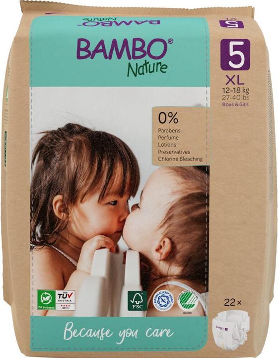 Produktbild Bambo Nature, Gr. 5, 12-18 kg, Papier Verpackung (Gr. 5, 22 Stück)