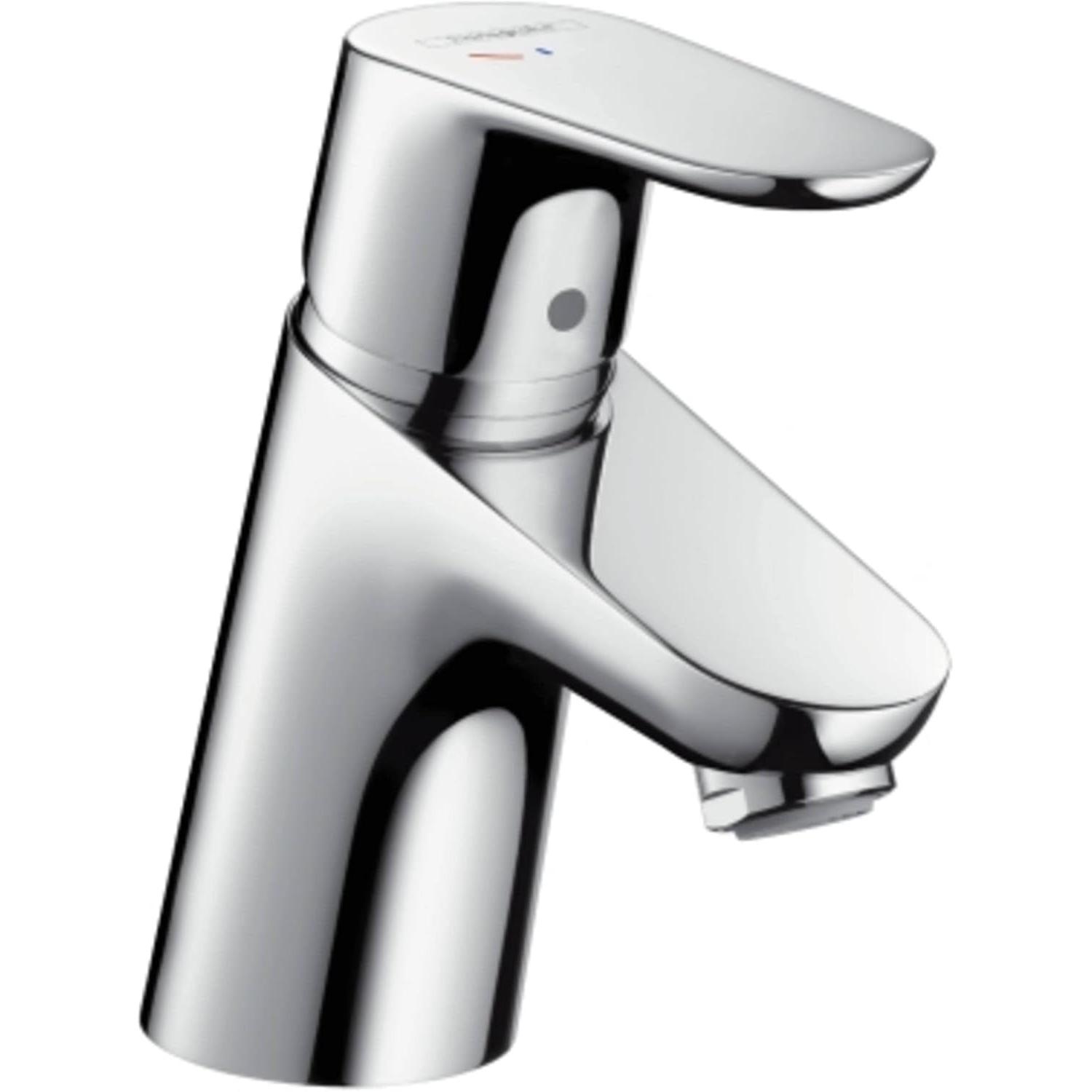 hansgrohe, Badarmatur, Focus Einhebel-Waschtischarmatur 70 CoolStart mit Zugstangen-Ablaufgarnitur