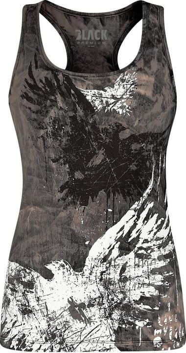 Produktbild Black Premium Top mit Waschung und Print (M)