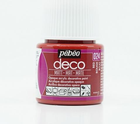 Productafbeelding Pebeo Deco Matte Acryl Kleuren (Rood, 45 ml)