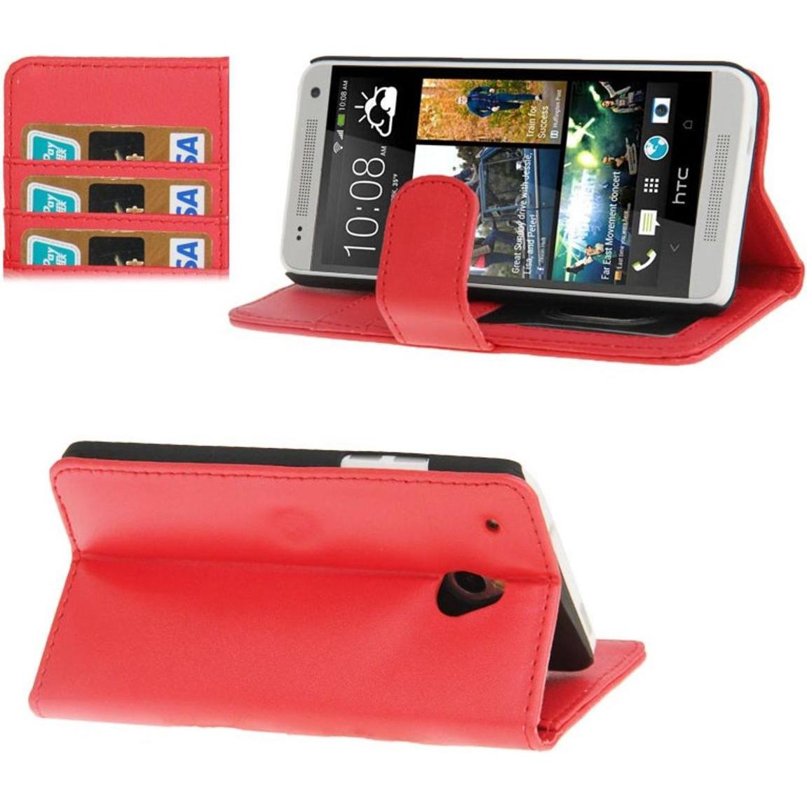 Thumbnail - König Design Handyhülle Case für Handy HTC One mini M4 rot (HTC One Mini), Smartphone Hülle, Rot