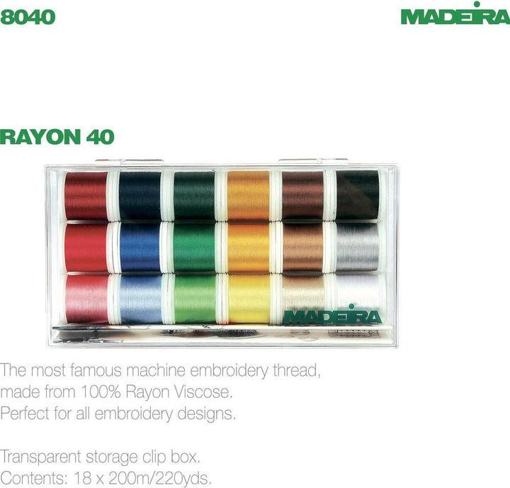 Actual product image Madeira Rayon embroidery thread (200 m)