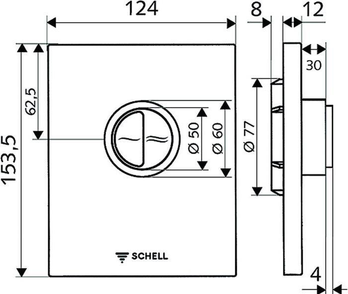 Produktbild Schell WC-Betätigungspl. EDITION ECO 100 chrom