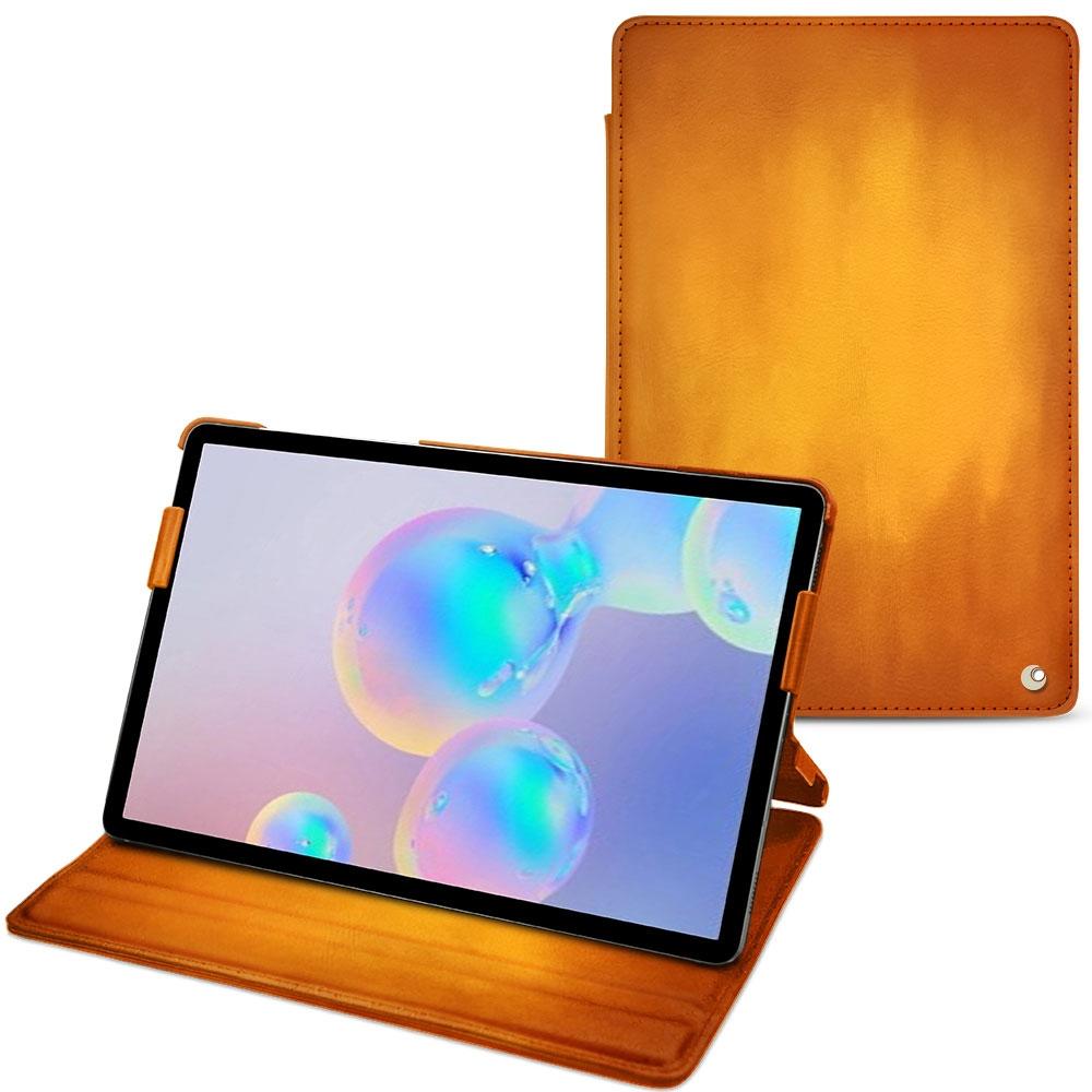 Noreve Lederschutzhülle horizontal (Galaxy Tab S6), Tablet Hülle, Orange