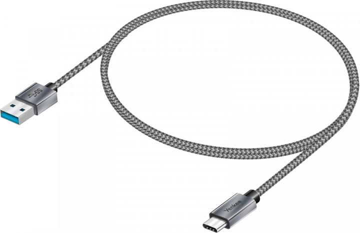 Immagine prodotto Yenkee Cavo USB-A - USB-C, 1 m grigio (35052238) (1 m, USB 3.1, 15 W)