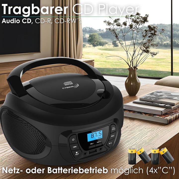 Produktbild Cyberlux Tragbarer CD-Player mit Radio und USB-Anschluss