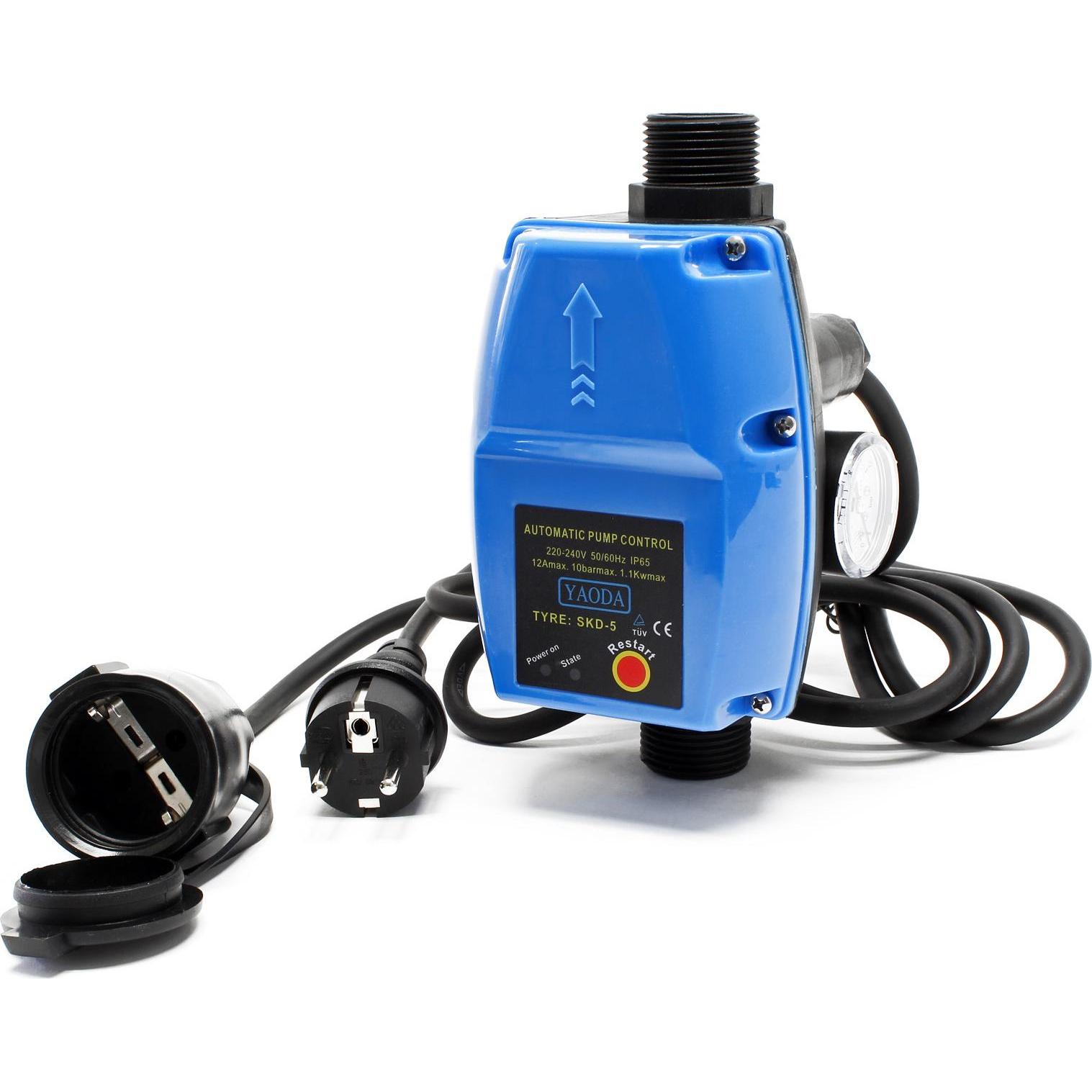 Wiltec, Wasserpumpe, Druckschalter Kabel SKD-5 230V 1-phasig Pumpensteuerung Druckwächter (Hauswasserpumpe)