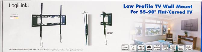 Image du produit LogiLink Support TV mural, 5590", inclinable, réglable horizontalement, 50 kg max. (Mur, 99", 50 kg)